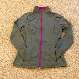 Zip up athletic jacket top